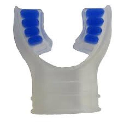 SILICONE MOLDED TAB MOUTHPIECE CLEAR BODY