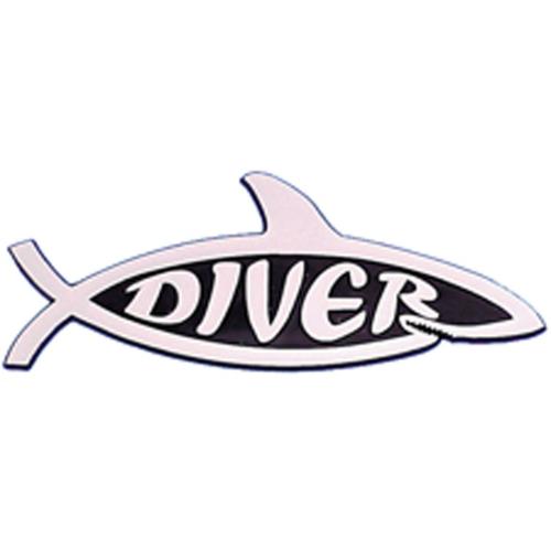 STICK ON SHARK DIVER EMBLEM
