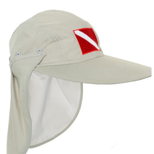 EMBROIDERED FLAG LONG BILL DIVE FLAG SUN HAT