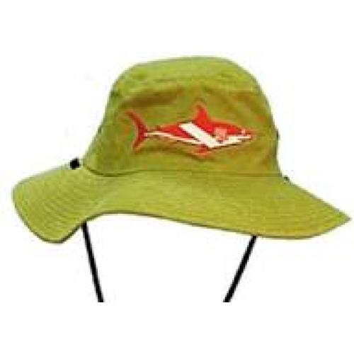 Embroidered SWIMMING DIVER FLOPPY HAT SHARK DIVE FLAG