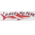 STICKER DON'T FEAR SHARK BUMPER STICKER