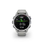 Garmin Mk3  43 mm, Stainless Steel with Fog Gray Silicone Band