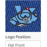 Embroidered logo cap blue