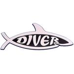 STICK ON SHARK DIVER EMBLEM