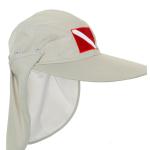 EMBROIDERED FLAG LONG BILL DIVE FLAG SUN HAT