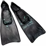 Kicks - Rubber Swim Fins (BLACK/BLUE SWIRL) - 43/44 (10-11)