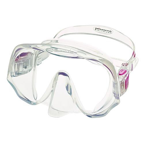 Frameless Mask, Medium Clear/Fuchsia