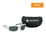AKONA Rhodes Polarized Sunglass White w Case