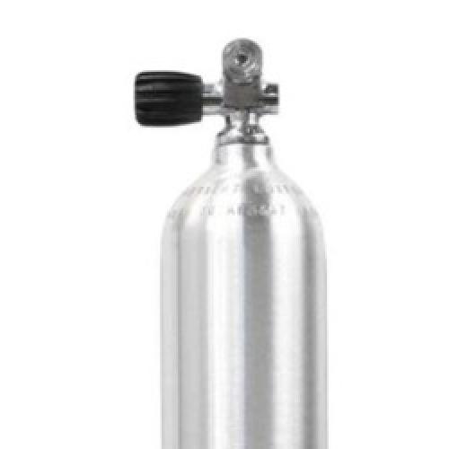Aluminum 6 Dry Suit Bottle w/DIN Yoke Valve