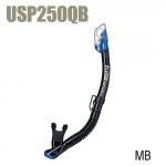 TUSA SPORT ADULT DRY SNORKEL - BLACK/METALLIC BLUE TUSA SPORT ADULT DRY SNORKEL - BLACK/METALLIC BLUE