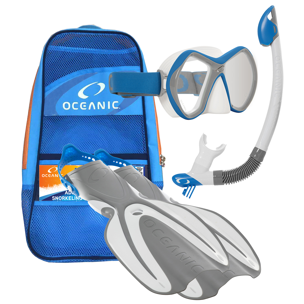 OCEANIC ADULT SNORKELING SET - LG/XL