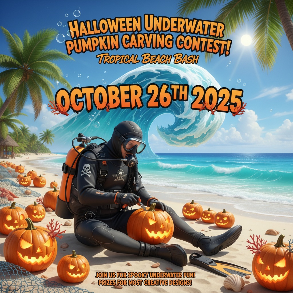 Oct 26: Halloween Underwater Pumpkin Carving Contest & BBQ