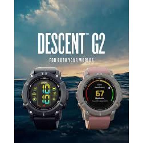 Garmin Descent G2, Black with Black Band - Premium Dive Computer & Smartwatch