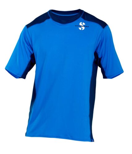 Aegean Rash Guard Mens, C-Flow, Short Sleeve (UPF50)- Blue