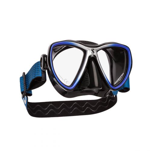 Synergy Mini Mask w/ Comfort Strap - Blue/Silver - Black Skirt