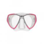 Synergy Mini Mask  w/ Comfort Strap -Pink/Silver - Clear Skirt