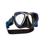 Synergy Mini Mask w/ Comfort Strap - Blue/Silver - Black Skirt