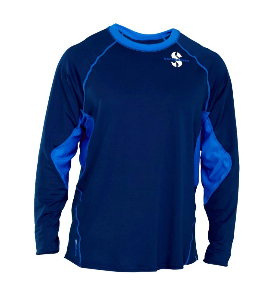Aegean Rash Guard Mens, C-Flow, Long Sleeve (UPF50)- Blue