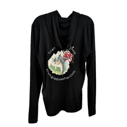 TDS hooded rash guard, Black, S