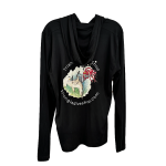 TDS hooded rash guard, Black, S
