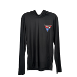 TDS hooded rash guard, Black, S