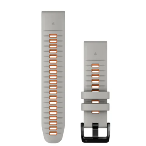 Band, QuickFit 22mm, Fog Gray/Ember Orange Silicone
