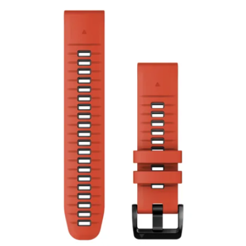 Band, QuickFit 22mm, Flame Red/Graphite Silicone