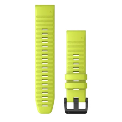 Band, QuickFit 22mm, Amp Yellow Silicone Striped