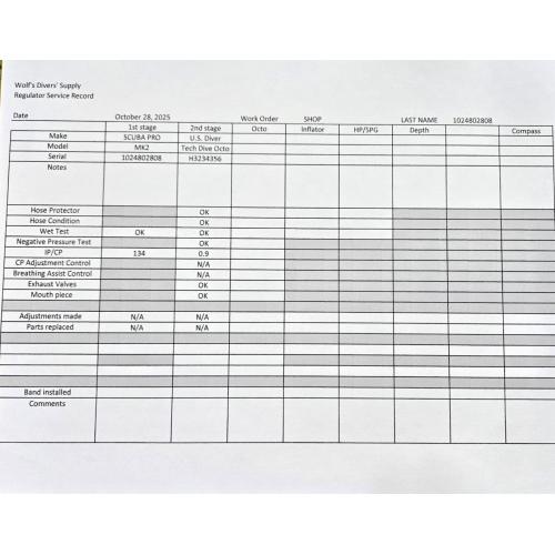 ScubaPro MK2/ TD Octo USED