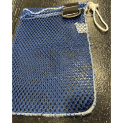 Small Drawstring Mesh Bag Blue