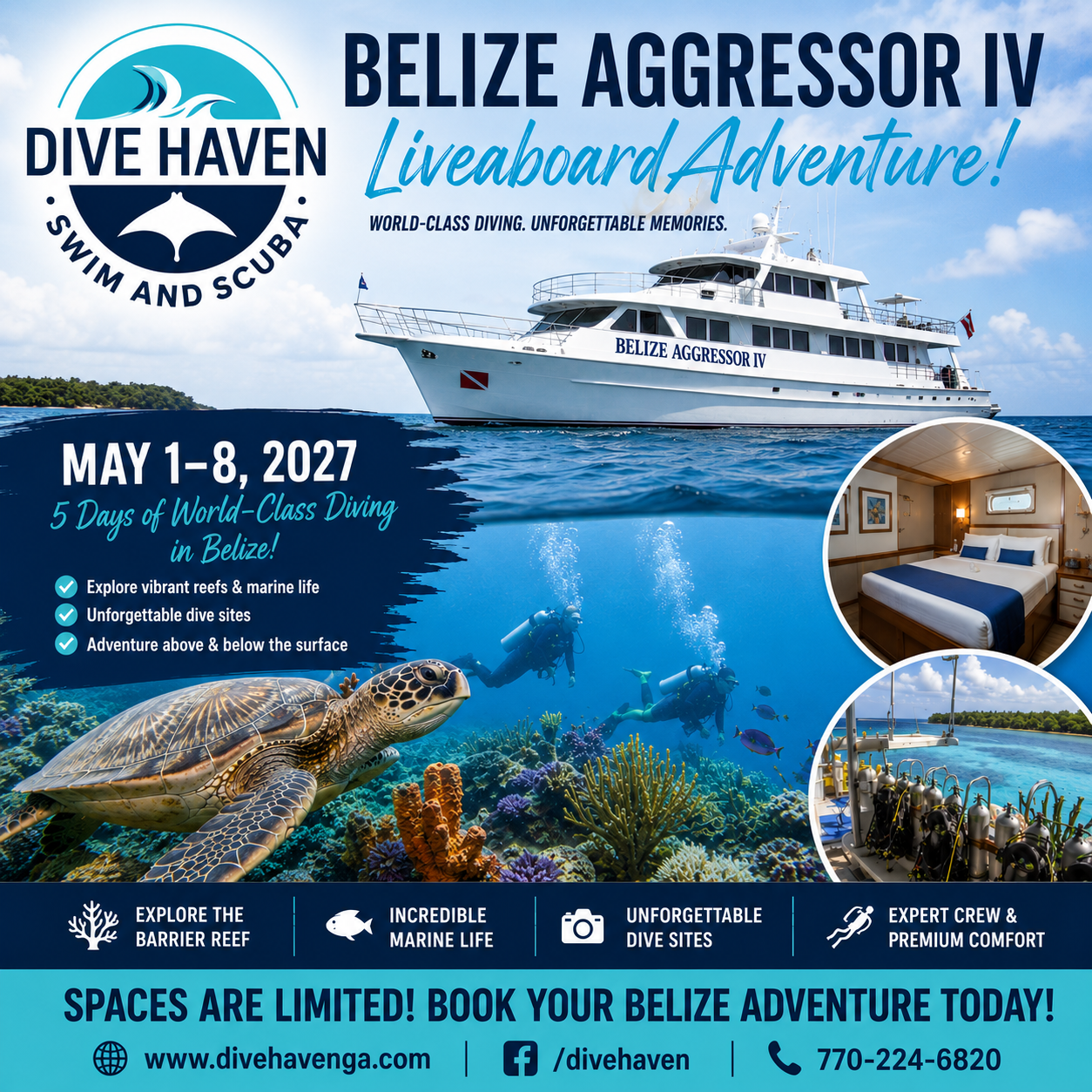 Aggressor IV - Belize Southern Itinerary