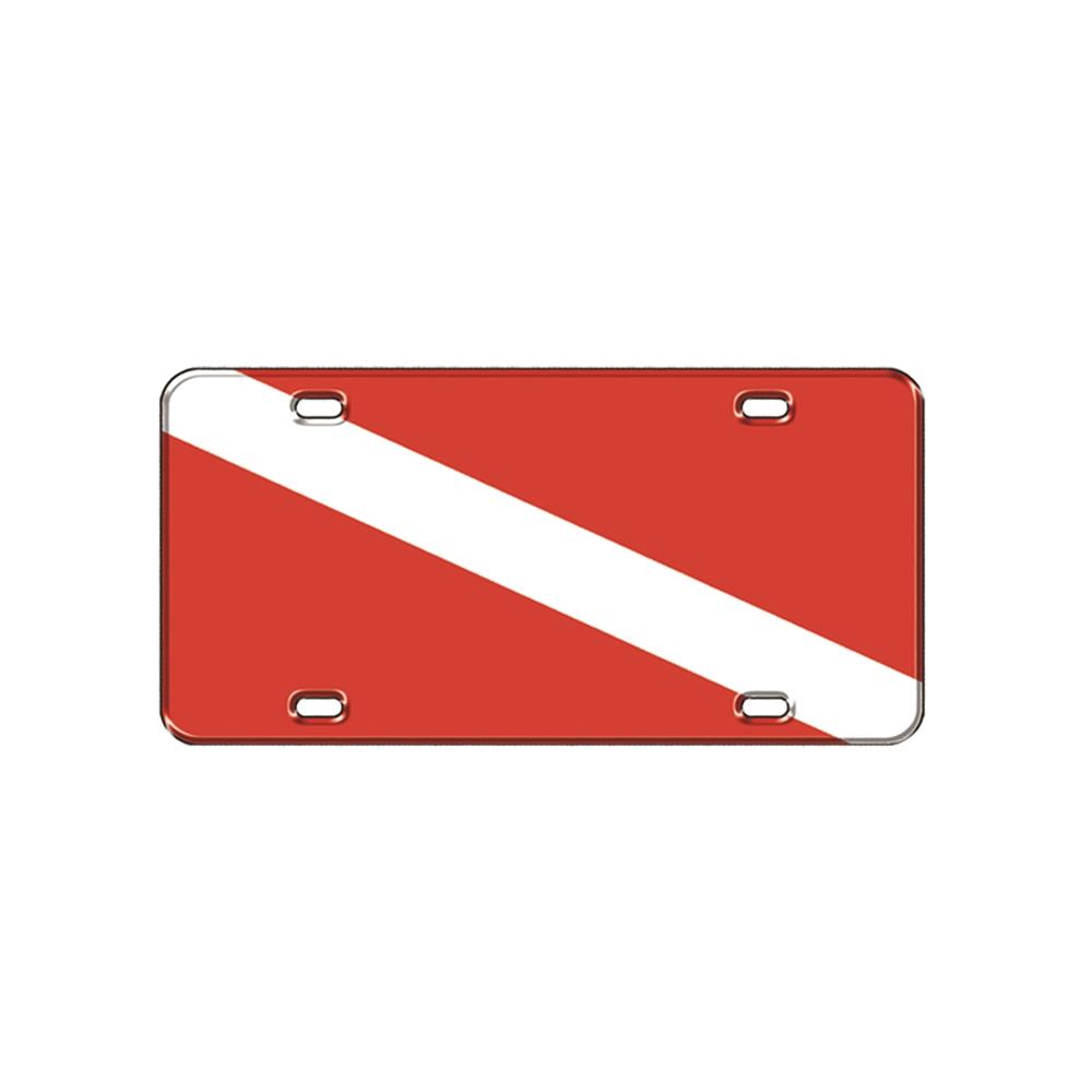 Metal License Plate Dive Flag