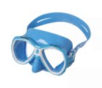 Seac Bella Kids Soft Snorkeling and Swimming Mask, Colored or Clear Silicon, Dual-Lens (Light Blue,