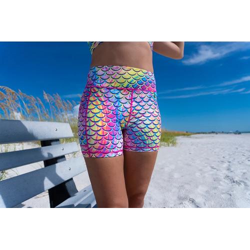 Eco-Friendly Psychedelic Mermaid Shorts