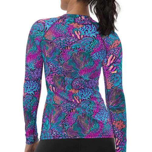Eco-Friendly Coral Kaleidoscope Rashguard