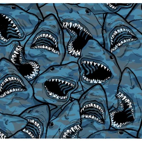 Mens Eco-Friendly Shark Camo Rashguard