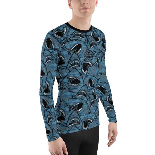 Mens Eco-Friendly Shark Camo Rashguard