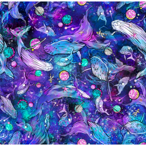 Eco-Friendly Cosmic Whale Dive Socks