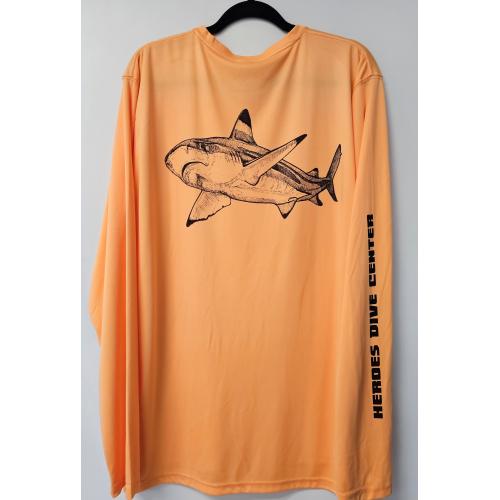 Shark Performance Long Sleeve Shirt in Citrus