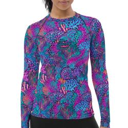 Eco-Friendly Coral Kaleidoscope Rashguard