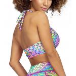Eco-friendly Psychedelic Mermaid Bikini Sports Bra Hybrid