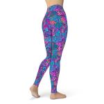 Eco-friendly Coral Kaleidoscope Contour Leggings