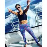 Eco-friendly Coral Kaleidoscope Contour Leggings