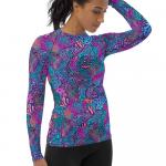 Eco-Friendly Coral Kaleidoscope Rashguard