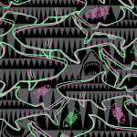 Eco-Friendly Neon Jaws Dive Socks