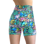 Eco-Friendly Neon Fish Frenzy Shorts