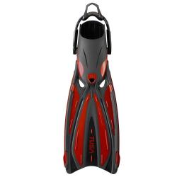TUSA SOLLA FIN W/BUNGEE - SMALL METALLIC DARK RED