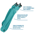 SCUBAPRO Supernova Blade Modular Fin System- Turquoise, MAXI