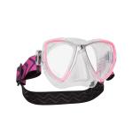 Synergy Mini Mask  w/ Comfort Strap -Pink/Silver - Clear Skirt