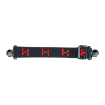 Elastic Strap Black w/Red H, Quick Release Button